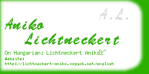 aniko lichtneckert business card